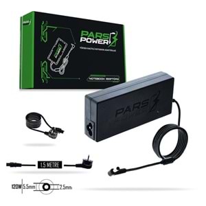 PARS POWER PRS-009 120W 19V 6.32A- 5.5*2.5MM Siyah ADAPTÖR