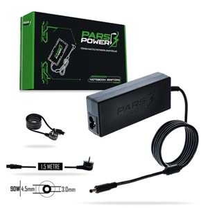 PARS POWER PRS-019 90W 19.5V 4.62A- 4.5*3.0MM Siyah ADAPTÖR