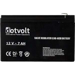 DOTVOLT 12v 7amper SC7-12 Kuru Tip Alarm Aküsü