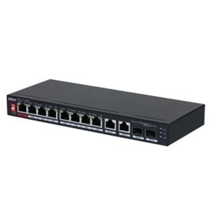 DAHUA 10port PoE 90w PFS3210-8ET2GF-96 GIGABIT 2xSFP Yönetilemez Switch