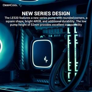 DEEPCOOL 240MM LE520 ARGB AM5-1700P SIVI SOĞUTMALI İŞLEMCİ FANI