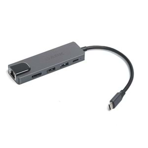 DARK DK-AC-U31X46 Type-C to Ethernet / HDMI / USB 3.0 - USB 2.0 / USB-C PD 65W Macbook Pro/Air & Notebook/Ultrabook için Port Çoklayıcı HUB