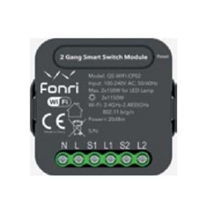 Fonri Wf3-El3-0202-01 Wıfı Kablosuz Cpo2 Akıllı Sıvaltı İkili Anahtar 