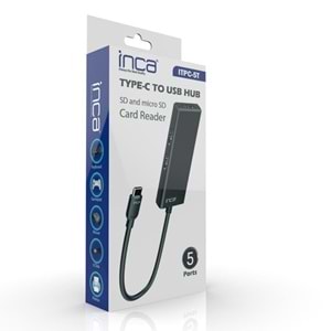 INCA ITPC-5T 4port Type-C Kart Okuyucu USB Çoklayıcı Hub