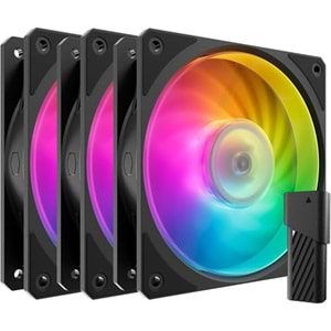 COOLERMASTER MOBIUS 120P MFZ-M2DN-243P2-R1 120mm ARGB Kasa Fan Kiti ARGB Kontrol Üniteli 3-lü paket