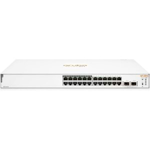 ARUBA 24port 195w 12port PoE Instant On 1830-24G JL813A GIGABIT 2xSFP Yönetilebilir Switch RackMount