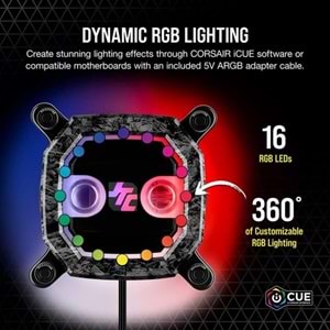 CORSAIR CX-9010020-Ww Hydro X Serisi XC8 RGB PRO CPU Su Bloğu JayzTwoCents Sürümü (1700/1200/AM4)