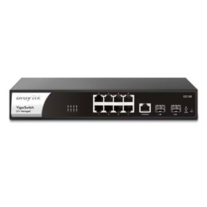 DRAYTEK 8port VigorSwitch G2100 GIGABIT 2-SFP Yönetilebilir Switch