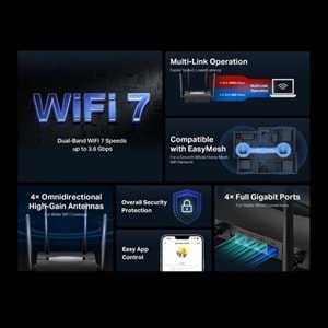 MERCUSYS MR25BE BE3600 WIFI7 DUAL BAND EV OFİS TİP ROUTER
