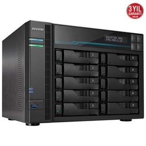 ASUSTOR AS6510T-8GB ATOM C3538 8GB RAM-10-diskli Nas Server (Disksiz)
