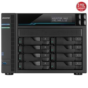 ASUSTOR AS6508T ATOM QC- 8 GB RAM- 8-diskli Nas Server (Disksiz)	