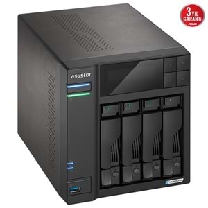 ASUSTOR LOCKERSTOR 4 Gen2 AS6704T-4GB CELERON N5105-4GB RAM-4diskli Nas Server (Disksiz)