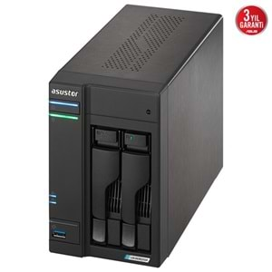 ASUSTOR AS6702T-4GB CELERON QC N5105 4GB RAM-2-diskli Nas Server (Disksiz)