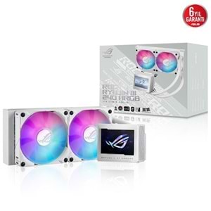 ASUS 240MM ROG RYUJIN III 240 ARGB OLED AM5-1851P SIVI SOĞUTMALI İŞLEMCİ FANI BEYAZ