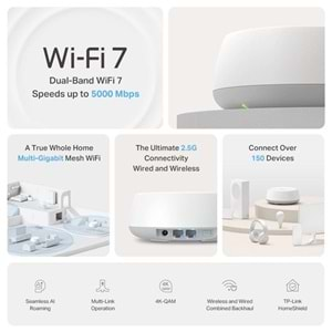 TP-LINK BE25 BE5000 WIFI7 EV OFİS TİPİ MESH ROUTER