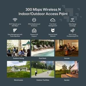 TP-LINK FESTA F41-OUTDOOR N300 DAHİLİ-HARİCİ ACCESS POINT