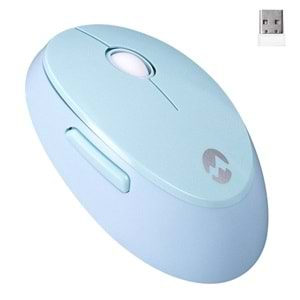 EVEREST Q ROUND KM-6282 Renkli Tuşlu Mavi Kablosuz Multimedia Klavye + Mouse Set