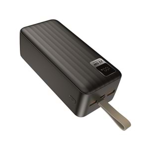 S-LINK G430 40000mAh Micro+Type-C+USB PD20W+QC3.0 18W Siyah LCD Taşınabilir Pil Şarj Cihazı Powerbank
