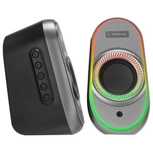 RAMPAGE RMS-X3 2.0 6W Bluetooth Özellikli Siyah Multimedia RGB Işıklı Gaming USB Speaker