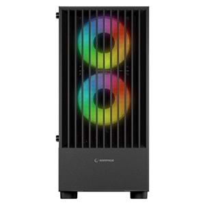 RAMPAGE LYRA Mesh GAMING M-ATX Mid-T PC Kasası Siyah 3X 12cm RGB Fan