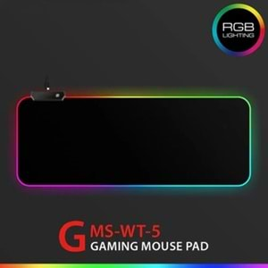 GMS Wt-5 RGB Renkli LED Işık Yumuşak 250x350mm Oyun Mouse Pad