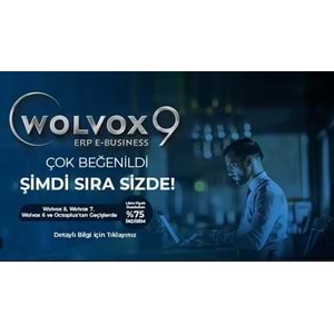 AKINSOFT WOLVOX 9 ERP PAKET 2 CARİ KASA STOK ÇEKSENET FATURA TRANSFER ANALİZ 1 KULLANICI