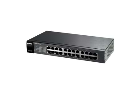 ZyXEL 24port ES1100-24E 10/100 Yönetilemez Switch RackMount