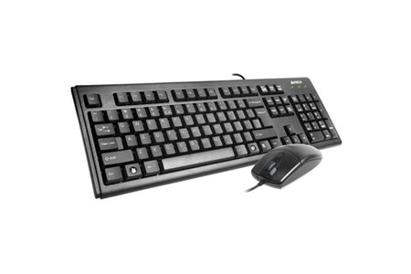 A4 TECH KM-72620D USB Q Trk Optic Mouse Siyah Multimedya Klavye - Mouse Set