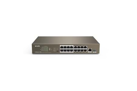 TENDA 16port 150w FULL PoE TEF1118P-16-150W 10/100 1X SFP Yönetilemez Switch