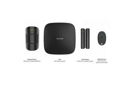 AJAX Starter Hub Kit Plus Kablosuz Alarm Seti Keypad Yok Set