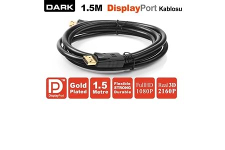 DARK DK-CB-DPL150 1.5metre Display Görüntü Kablosu Siyah