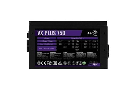 AEROCOOL 750W VX Plus AE-VXP750 12cm Fanlı Power Supply