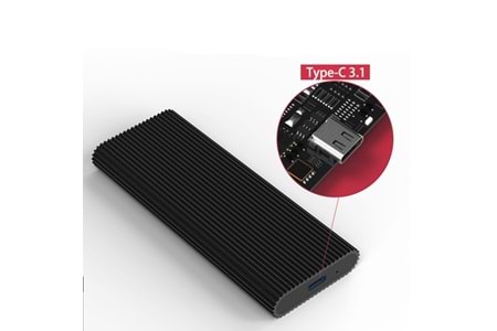 CODEGEN M2 Type-C CDG-SSD-10BC PCIe NVMe M2 Alüminyum Harddisk Kutusu Siyah