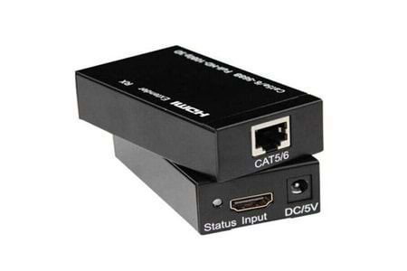 DARK 1port DK-HD-E601 1port HDMI (giriş) 1port Ethernet (Cat6) HDMI Repeater 60metre mesafeye kadar