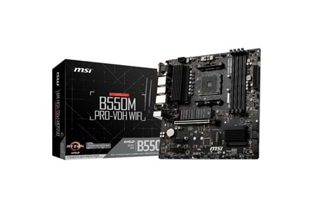 MSI B550M PRO-VDH WIFI DDR4 M2 PCIe NVME HDMI DP PCIe 16X v4.0 AM4 mATX