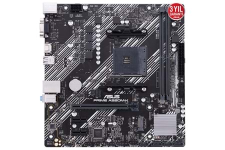 ASUS PRIME A520M-K DDR4 M2 PCIe NVME HDMI PCIe 16X v3.0 AM4 mATX
