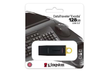 KINGSTON 128GB USB 3.2 Exodia DTX/128GB Siyah Taşınabilir Bellek