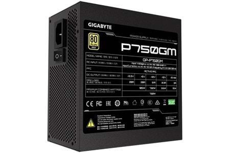 GIGABYTE 750W 80 GOLD GP-P750GM 13.5cm Fanlı Tam Modüler Power Supply Japon Kapasitör