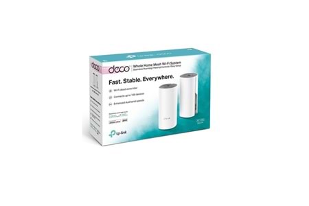 TP-LINK DECO E4-2P AC1200 Dual Band EV Ofis Tipi Mesh Router 2-li paket