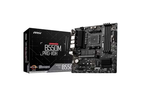 MSI B550M PRO-VDH DDR4 M2 PCIe NVME HDMI DP PCIe 16X v4.0 AM4 mATX