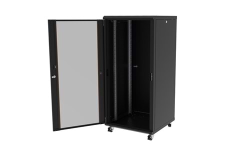 AGER 20U 600x600mm Dikili Tip Siyah Kabinet Agena AG-AN20U6060S1 Cam Kapak