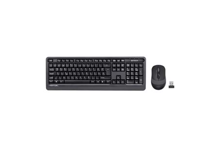 A4 TECH FG1010 Kablosuz F Trk Optic Mouse Siyah/Gri Multimedya Klavye - Mouse Set