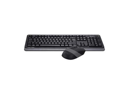 A4 TECH FG1010 Kablosuz F Trk Optic Mouse Siyah/Gri Multimedya Klavye - Mouse Set