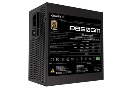 GIGABYTE 850W 80+ GOLD GP-P850GM Tam Modüler Power Supply