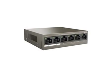 TENDA 5port 63w 4port PoE TEF1106P-4-63W 10/100 Yönetilemez Switch Masaüstü