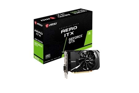 MSI GTX1650 4GB AERO ITX GDDR6 128bit HDMI DVI DP PCIe 16X v3.0