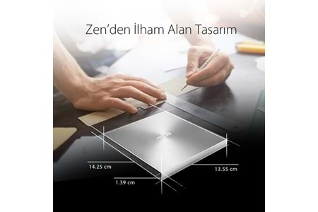 ASUS 8x ZENDRIVE SDRW-08U7M-U USB 2.0 Slim Harici DVD Yazıcı Siyah