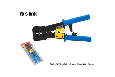 S-LINK SL-830W 8P8C/RJ-45, 6P4C/RJ11 Kablo Sıkma Pensesi Yeni Nesil
