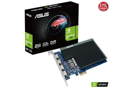 ASUS GT730 2GB 4H-SL-2GD5 GDDR5 64bit 4X HDMI PCIe 16X v2.0 Fansız