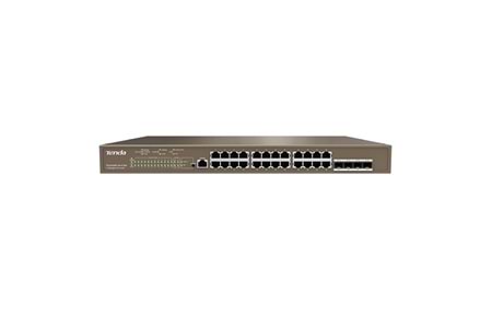 TENDA 24port 410W FULL PoE TEG5328P-24-410W GIGABIT 4X SFP Yönetilebilir Switch RackMount